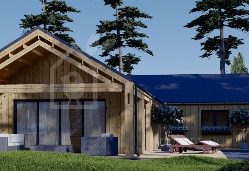 Деревянный дом TESSA (44 мм + облицовка), 130 м²