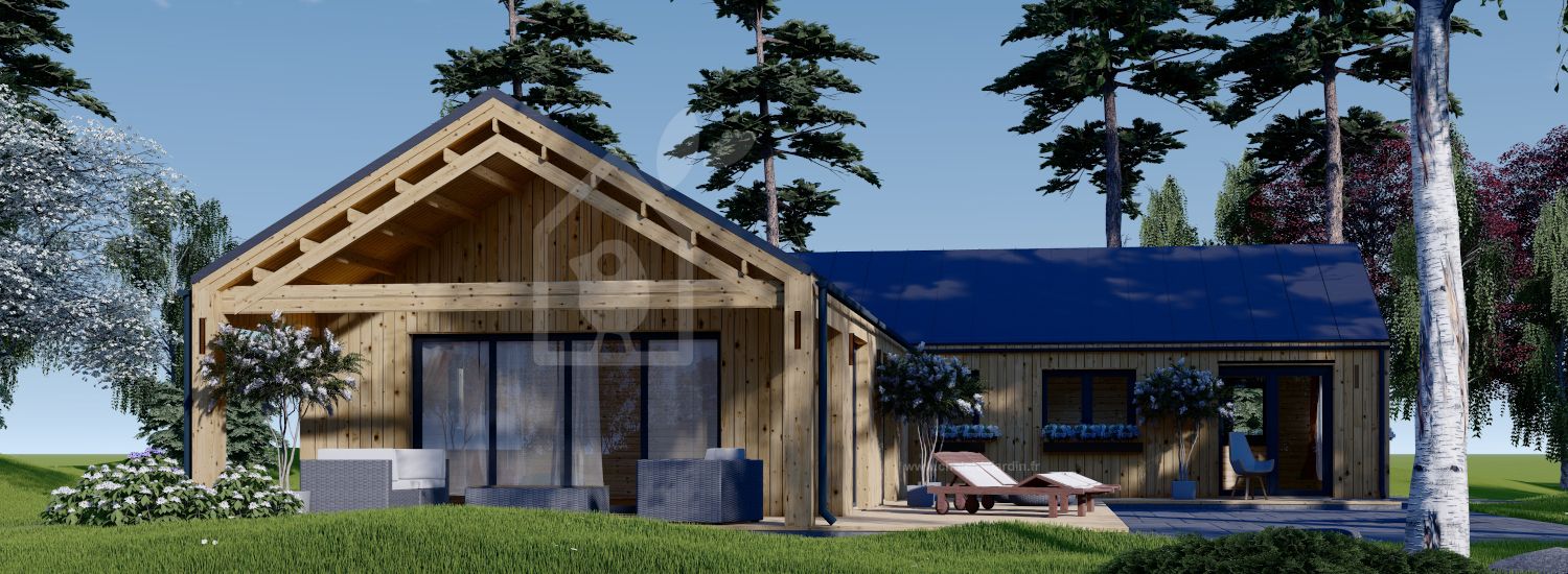 Деревянный дом TESSA (44 мм + облицовка), 130 м²
