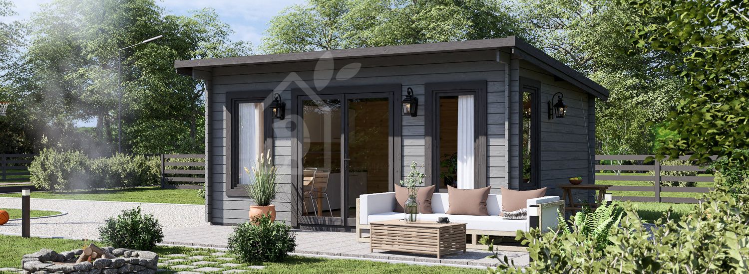 Деревянная садовая беседка ESSEX (34 мм), 5х4 м, 20 м²