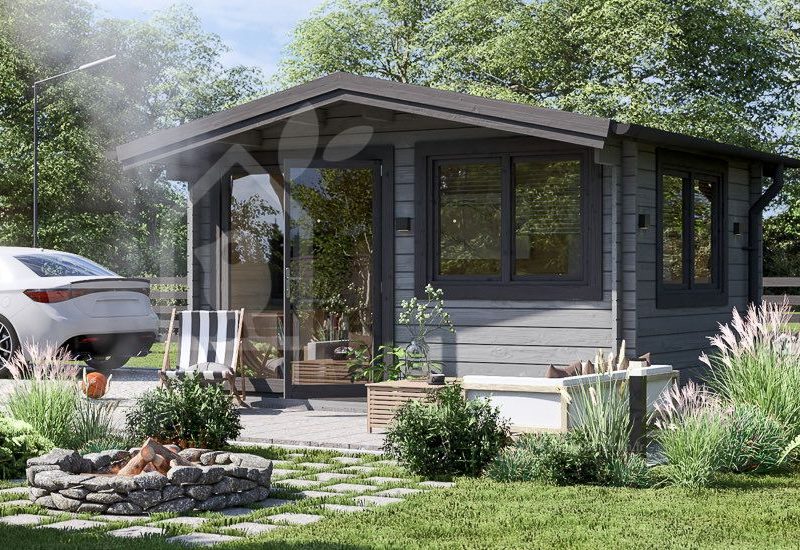 Деревянная садовая беседка WISSOUS (34 мм), 4х3 м, 12 м²