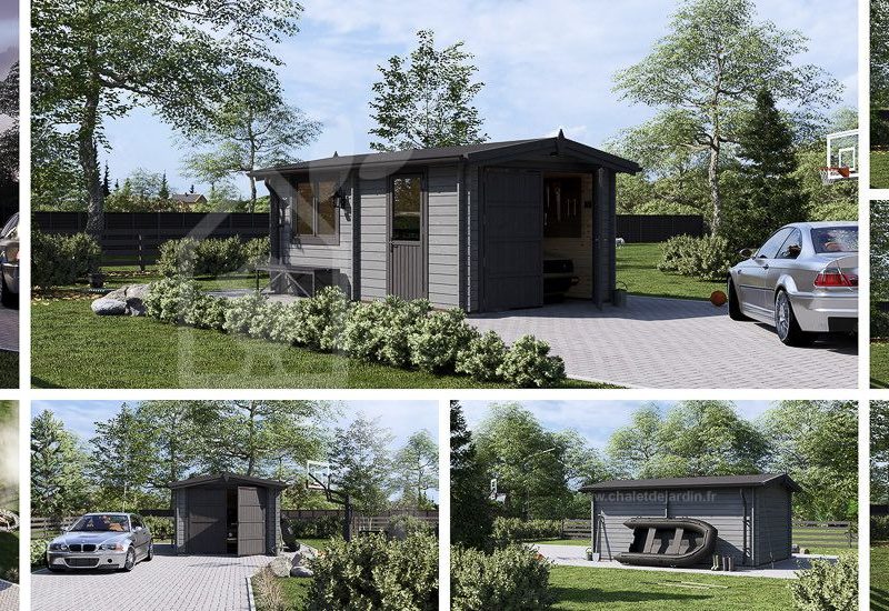 Классический деревянный гараж (34 мм), 3,2х5,2, 16 м²